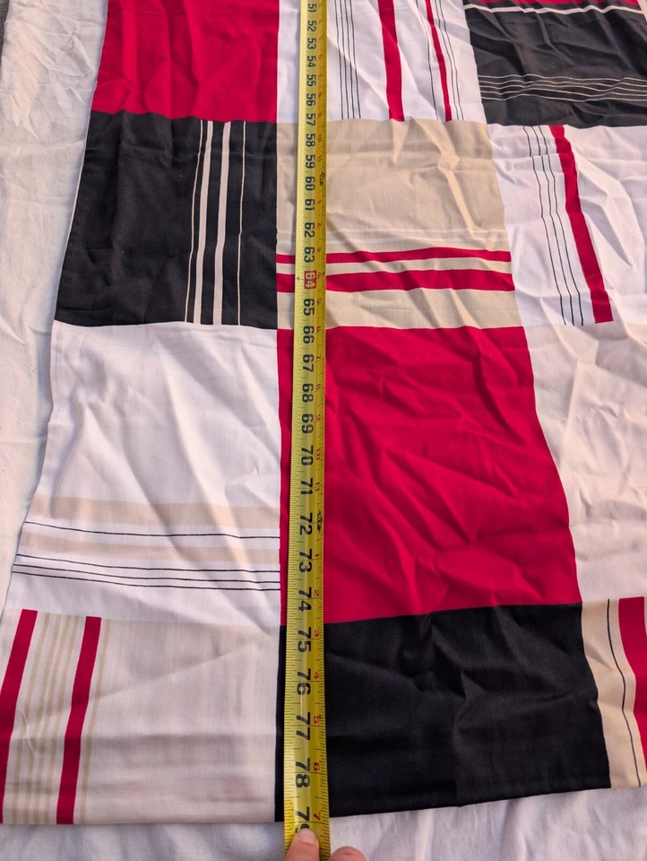 Excelente! Funda nórdica doble con fundas 100 % algodón rojo, negro, tostado, blanco  Foto 2 de 4