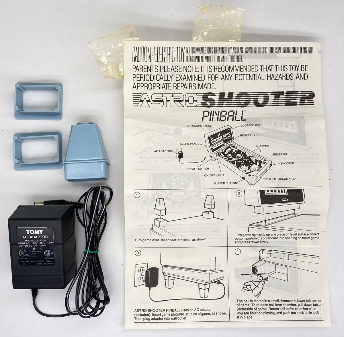 Vintage 1983 TOMY Astro Shooter Pinball Machine # 7024 + Vintage 1983 TOMY Astro Shooter Pinball Machine # 7024 +
