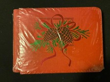 Creative Memories 5 x 7 Red Pinecone Christmas Holiday Scrapbook Album 1997 NEW