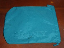 Genuine Sony Headphone Soft Nylon Bag/Sack w/Fabric lining - Cyan w/Issue