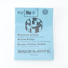 Genuine Bergeon No 9 Bronze Clock Bushes 4019-P-10 (Pack of 10) (G3D14)