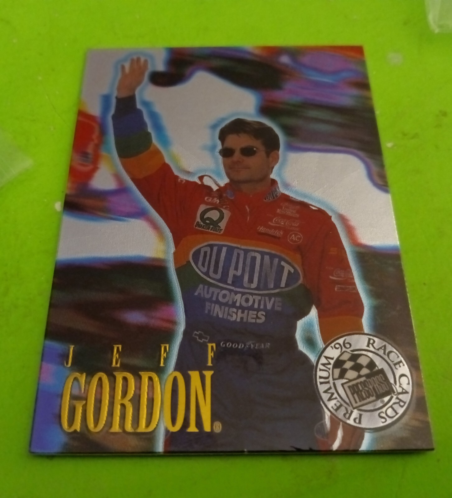 1996 Jeff Gordon Press Pass Premium Hot Pursuit NitroKrome Holofoil INSERT Card