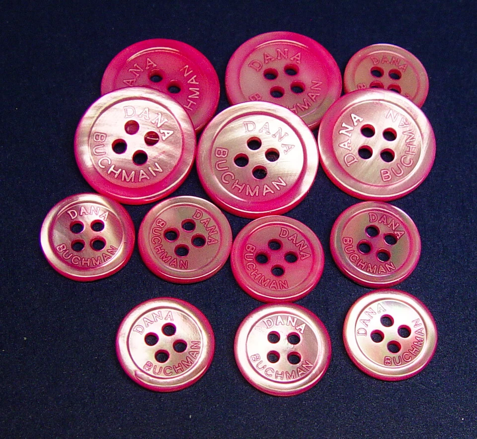 13 DANA BUCHMAN MOTHER OF PEARL JACKET TOPS BLOUSE SWEATER REPLACEMENT BUTTONS  - Image 4 of 4