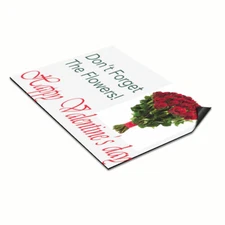 Car Magnet Set of 2 Flowers - Happy Valentine Day Industrial Sign