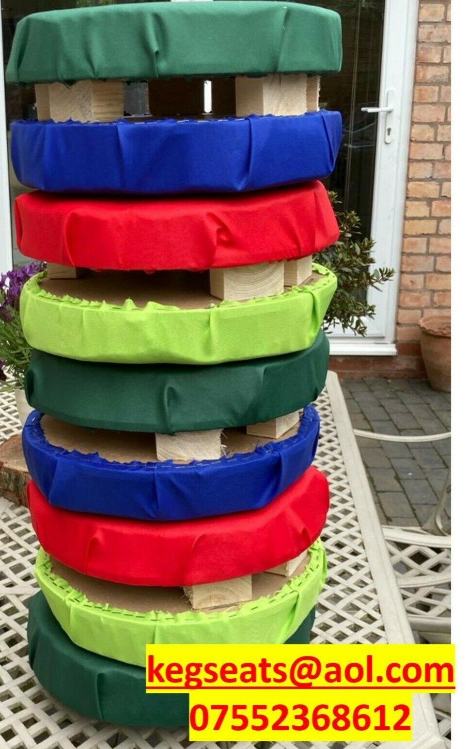 Keg Seats for beer kegs 11 gall / 50 litre different colours materials