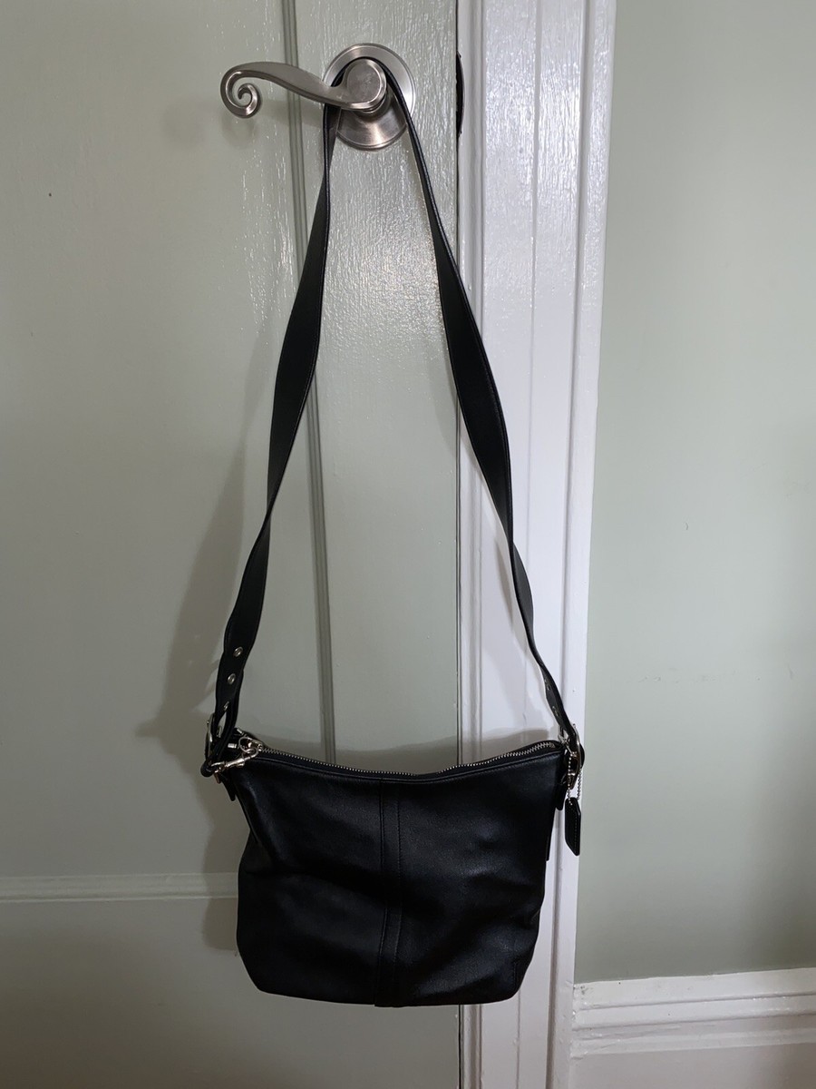 Coach Vintage Black Leather Shoulder Bag | eBay