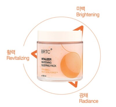 Korean cosmetics BRTC Vitalizer Whitening Sleeping Pack 100ml K-BEAUTY  