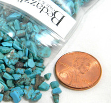 5 Grams of Natural Turquoise Blue Howlite 2mm - 9mm Stone Embellishment Chips