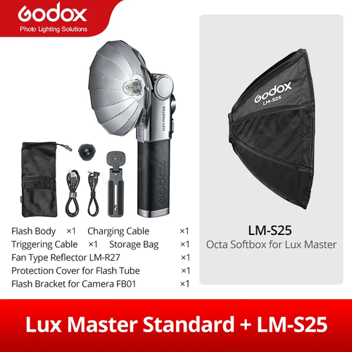 Godox Lux Master Retro Camera Flash TTL HSS Touch Screen Control Wireless Sync - Picture 13 of 13