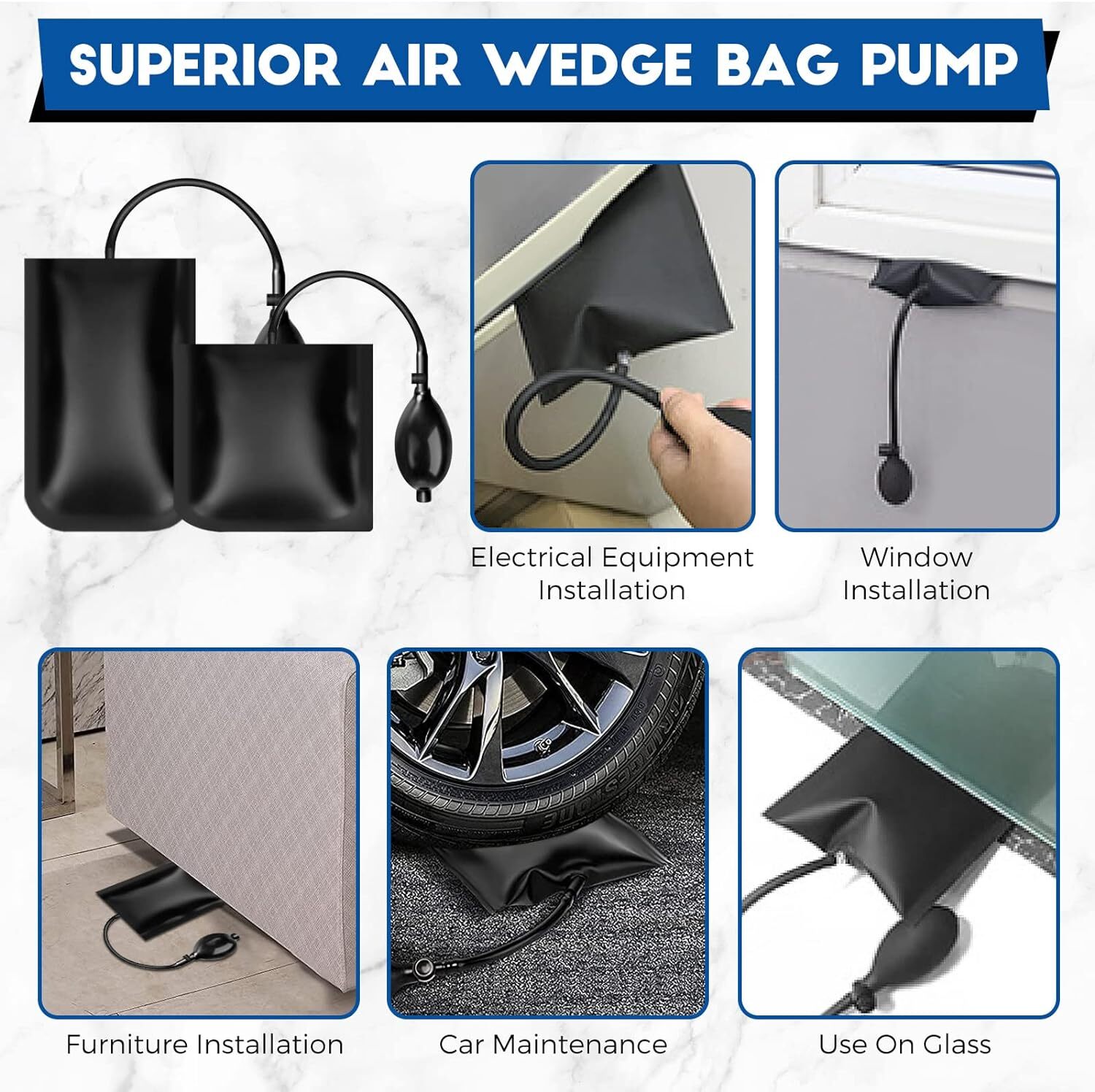 13PCS Emergency Car Kit with Long Reach Grabber Air Wedge Pump Tools