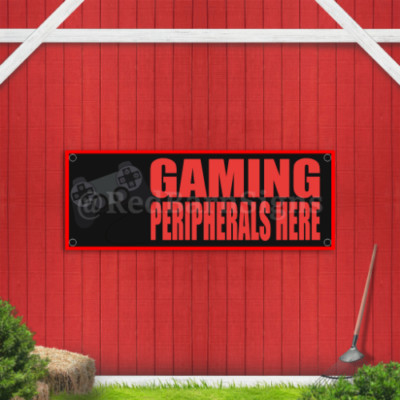 Gaming Peripherals Here Indoor Outdoor Vinyl Banner Design