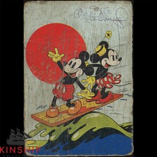Walt Disney signed Vintage Mickey & Minnie Mouse Book Cover JSA LOA Auto Z1694