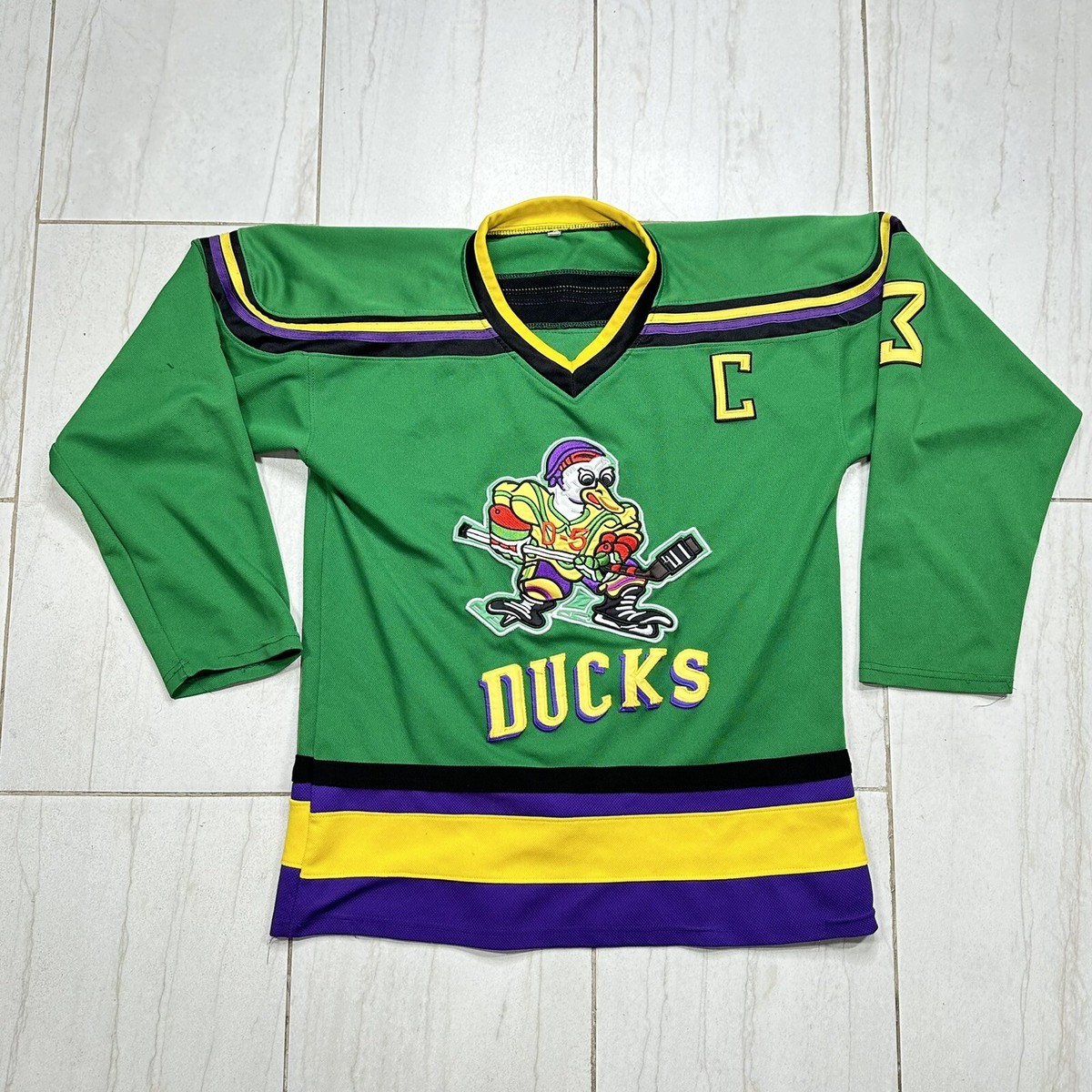 Vintage Might Ducks Lerma Green Jersey Small ptp: 24
