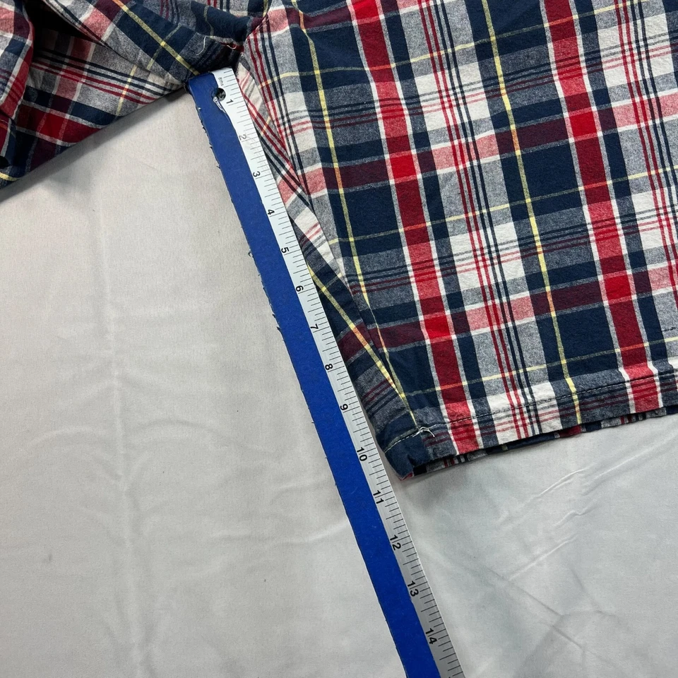 Pantalones Cortos Falls Creek Para Hombre Talla 38x11 Azul Rojo Bolsillos a Cuadros Elastizados 100% Algodón Foto 4 de 4