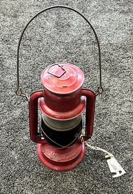 Vintage Marswells No.2 Cold Blast Lantern w/Red Dietz D-lite Globe