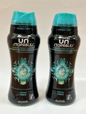 2 - Downy Unstopables Laundry Scent Booster Beads FRESH 14.8 oz (29.6 oz total)