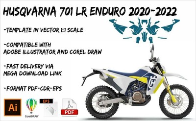 HUSQVARNA 701 LR ENDURO template vector 1/1 EPS PDF CDR format