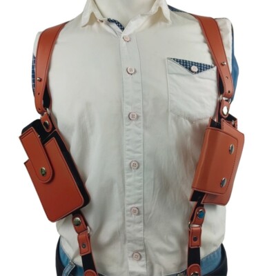 Leather Anti Theft Hidden Holster Underarm Double Shoulder