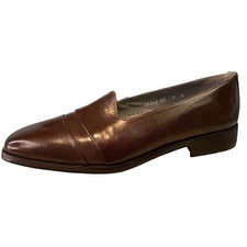 Stacy Adams Women's Size 8M Leather Loafer Brown Cap Toe Career Shoe