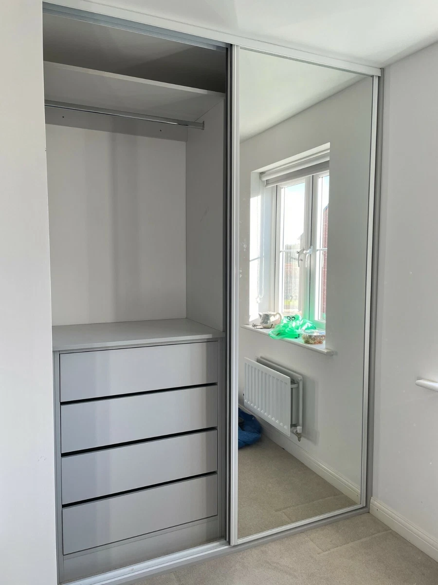 Made to Measure Mirror Wardrobe Sliding Doors to suit 2450mm W x 1050mm H