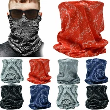 3 Pieces Multi Use Tube Bandana Scarf Head Face Cover Mask Neck Gaiter Paisley