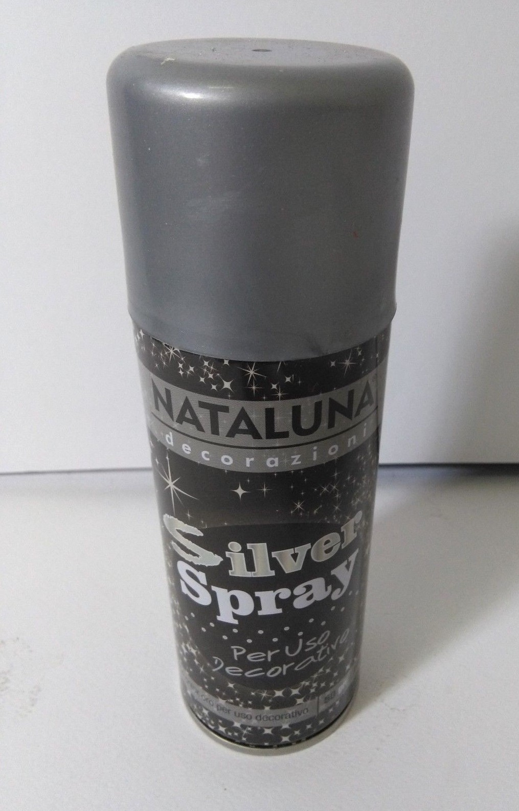 NATALE SPRAY ARGENTO 160 ml FESTA DJ PARTY DECORAZIONE DECOUPAGE