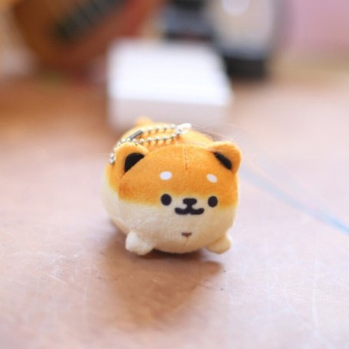 Vente Cute Bread Dog Keychain Plush Shiba Inu Doll Toy Car Key Keyrings Bag Charms