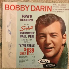 7" Record Bobby Darin Scripto Promotional If A Man Answers True True Love 45 RPM
