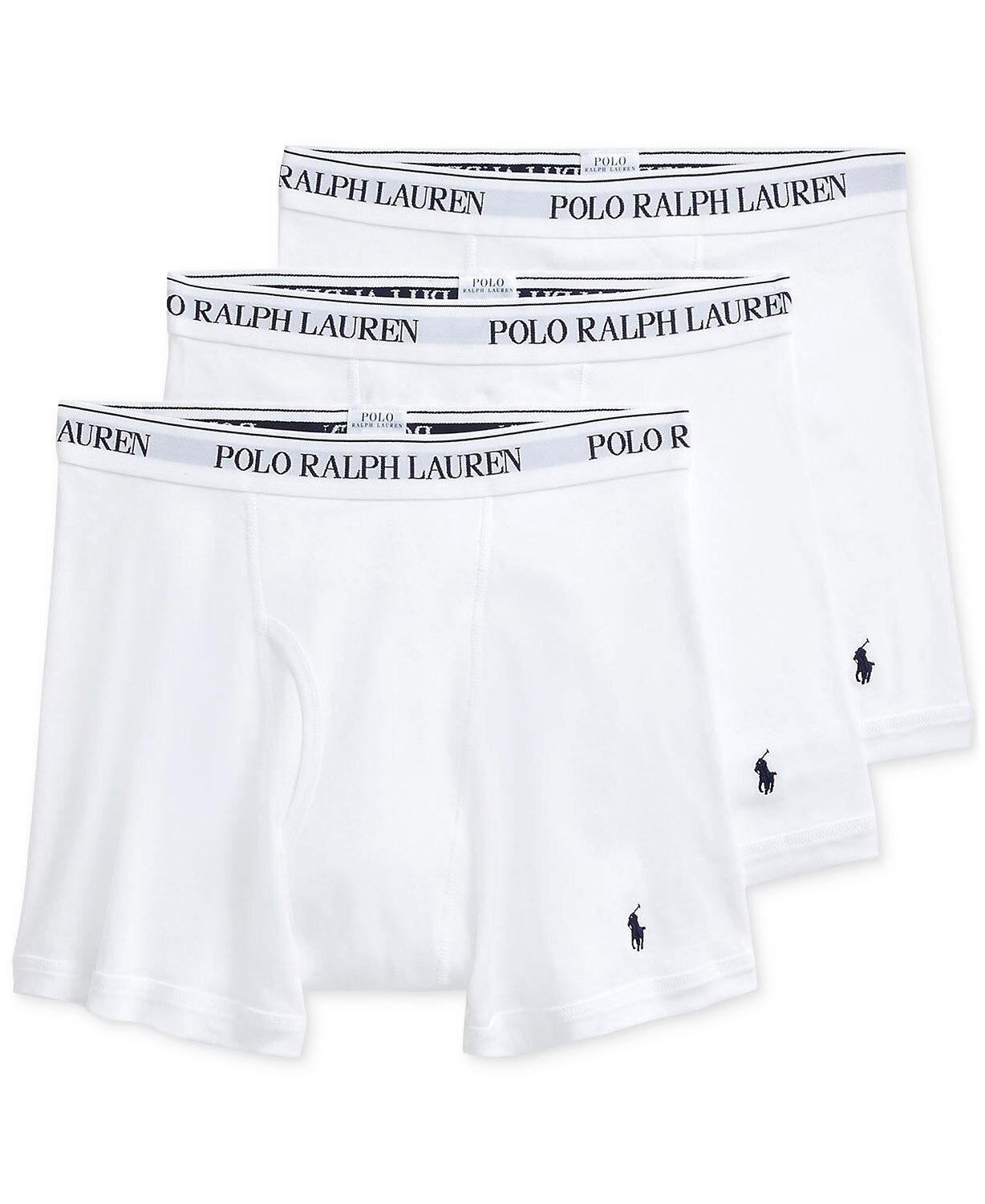 Мужские трусы-боксеры Polo Ralph Lauren классического кроя с влагоотводом 3 шт XXL белый NWT 6890₽