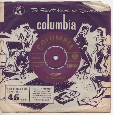 RAY MARTIN lazy cowboy*the waltzing bugle boy 1953 UK COLUMBIA 7'' 45