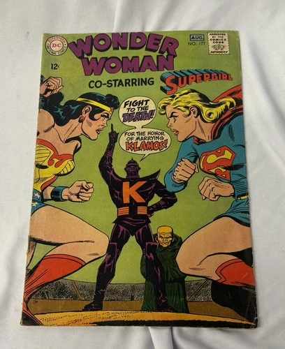 VINTAGE 1968 Wonder Woman Co Starring Supergirl DC #177 Comic Book-Klamos