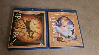 Disney Peter Pan + Cinderella Diamond Edition Blu-ray + DVD 6 Discs 