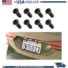Black License Plate Screws M5-0.8x10mm Phillips Pan Head Stainless Color 10mm