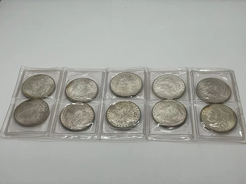 1883-1900 Lot of 10 BU Morning Dollars #2 No Reserve Toning