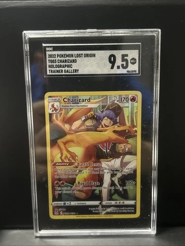 CHARIZARD 2022 POKEMON LOST ORIGIN TG03 HOLOGRAPHIC TRAINER GALLERY SGC 9.5