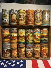 SET OF 18 JOS. HUBER AMERICAN BREWERY HISTORICAL COLLECTION 12 OZ. BEER CANS
