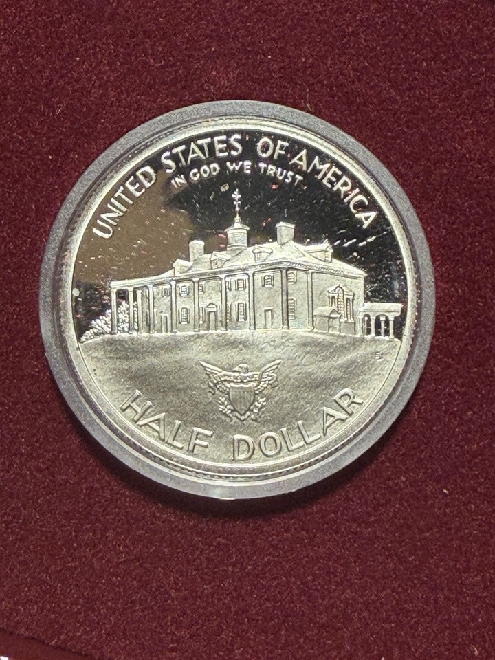 1982 S 90% Silver George Washington Commemorative Half Dollar Proof OGP ...