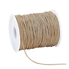  100 Yards Waxed Cotton Cord Thread Beading String Waxed Craft 1mm Burlywood
