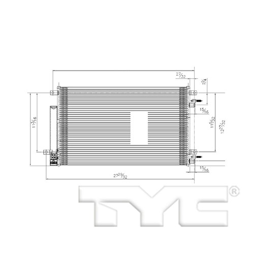 TYC 30025 A/C Condenser For 16-21 Chevrolet Spark - Picture 3 of 9