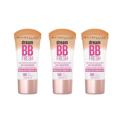 3 Pack Maybelline Dream BB Fresh Cream SPF 30 Skin Perfector - 140 Deep Sheer