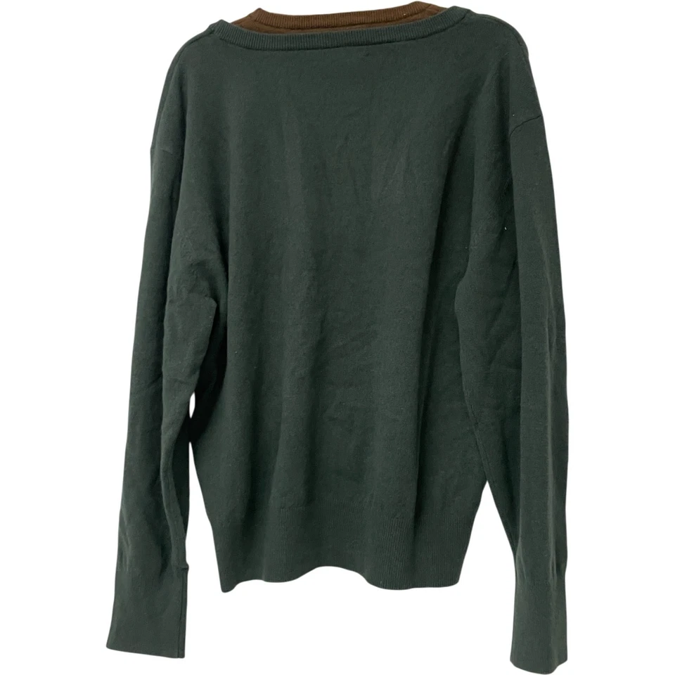 Zara x Harry Lambert Mens Sweater L Large Wool Green Brown 2893/321 NWOT - Image 2 of 4