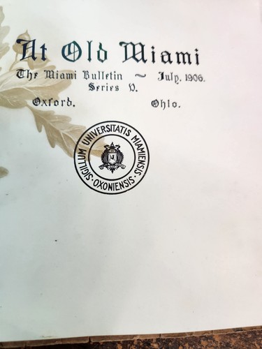 1906 Miami University Oxford Ohio Yearbook - Picture 2 of 12