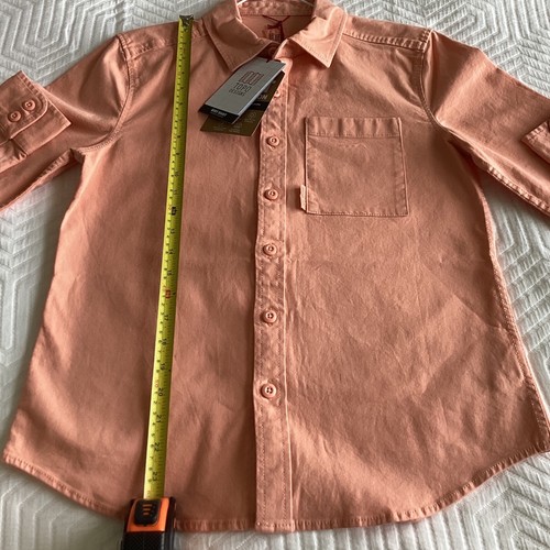 Topo Designs Womens Dirt Shirt Peach Medium Organic Cotton Button Down Top - Picture 15 of 18