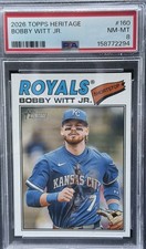 2026 TOPPS HERITAGE #160 BOBBY WITT JR PSA 8