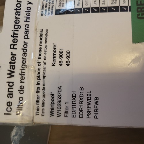 2 pack HDX EQW-1 Refrigerator Water Filter 1010 871 993 - Picture 2 of 4