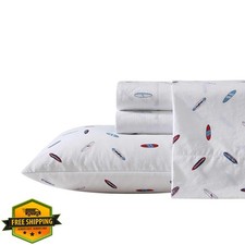 Nautica Full Sheets Cotton Percale Bedding Set High Surf Navy Casual