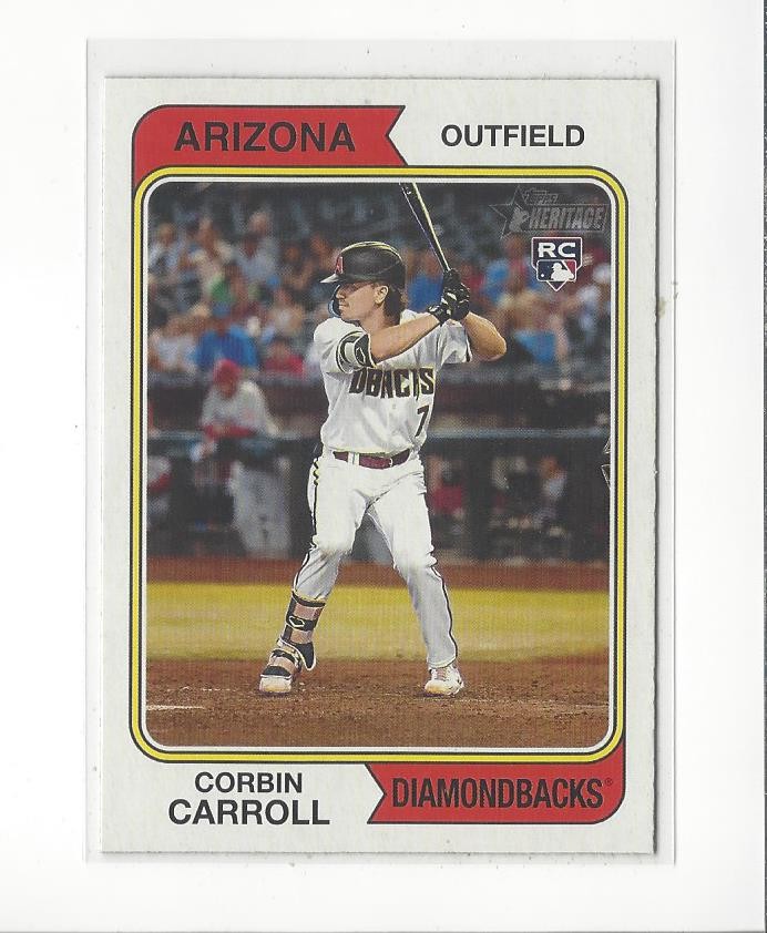 2023 Topps Heritage #209 Corbin Carroll RC Rookie D-Backs