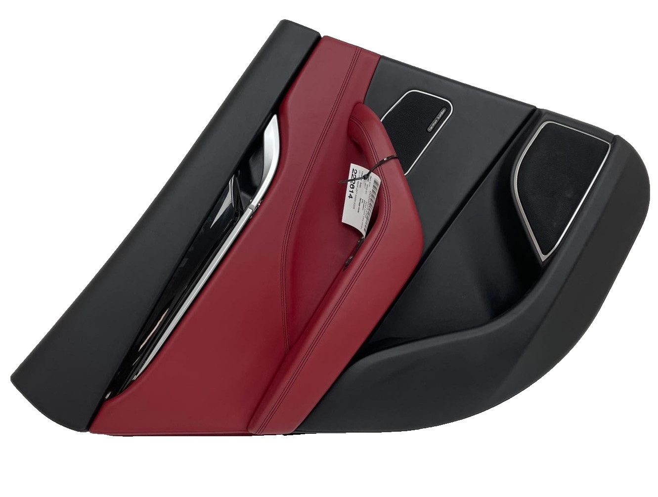 2017-2024 MASERATI LEVANTE REAR LEFT INNER DOOR PANEL COVER BLACK/RED LEATHER LH