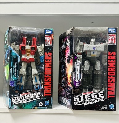 Transformers Siege WFC - MEGATRON and STARSCREAM Earthrise Dlx. PACK. Hasbro