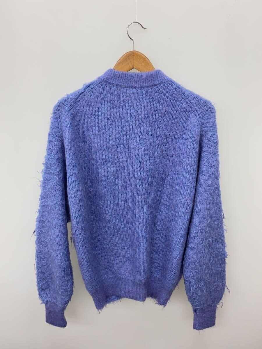 JANE SMITH Cardigan MOHAIR CREW NECK ZIP S PURPLE 22WKN JANE SMITH Cardigan MOHAIR CREW NECK ZIP S PURPLE 22WKN
